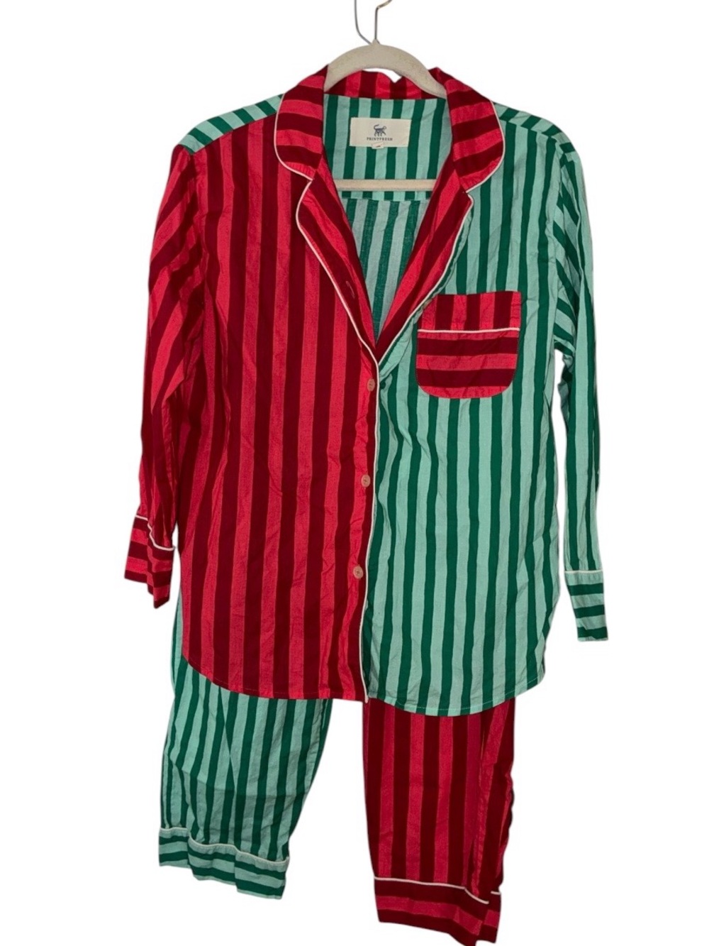 Printfresh women’s Holiday Stripes pajama set Sz S